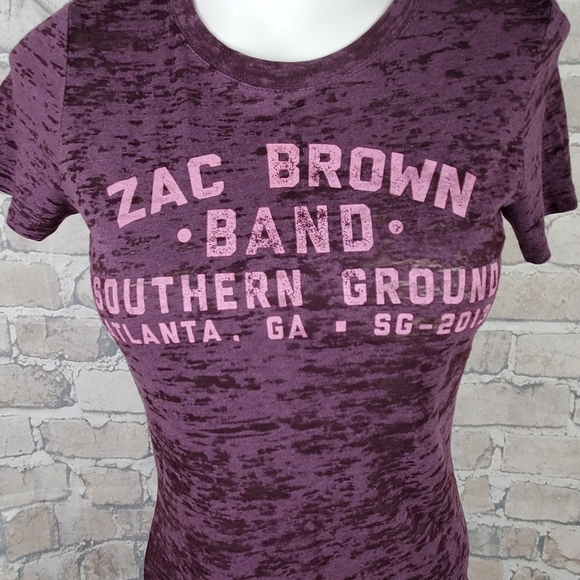 Zac Brown Band Tour TShirt  Purple Burnout XXS? - Picture 2 of 9